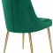 Karina Dining Chair 783 Set of 4 Green Velvet Fabric by Meridian