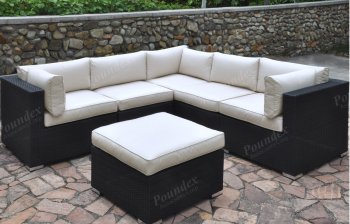 425 Outdoor Patio 6Pc Sectional Sofa Set by Poundex w/Options [PXOUT-425]