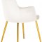 Salvatore Dining Chair 757 Set of 2 Cream Velvet Fabric Meridian