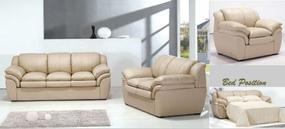 Toupe Leather Living Room Set