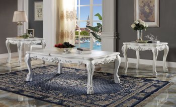 Dresden Coffee Table 3Pc Set LV01691 in Antique White by Acme [AMCT-LV01691 Dresden]