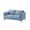 Mesut Sofa LV02387 in Light Blue Leather by Acme w/Options