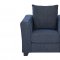 U9196 Sofa & Loveseat Set in Blue Chenille by Global w/Options