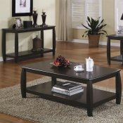 Modern Coffee Table 3Pc Set in Cappuccino by Coaster w/Options