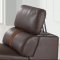 Brown Leatherette Modern Sectional Sofa w/Optional Chair