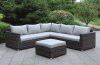 Lavana CM-OS2118 Patio Sectional Sofa w/Ottoman