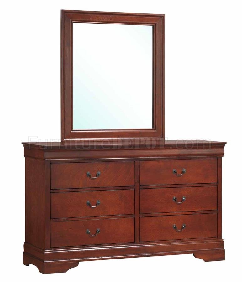 Louis Philippe Full Size Bedroom Furniture Set in Cherry - Coaster -  200431F-BSET - Bedroom Sets