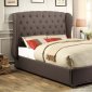 Chardon 1894N Upholstered Bed in Grey Fabric by Homelegance