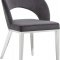 Roberto Dining Chair 764 Set of 2 Grey Velvet Fabric - Meridian