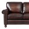 Hampton Sofa & Loveseat Set Leather Italia in Brown w/Options