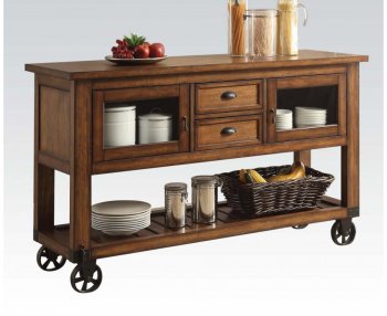 Kadri 98180 Kitchen Cart in Chestnut by Acme [AMKC-98180-Kadri]