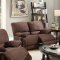 F6775 Motion Sofa in Chocolate Microfiber by Boss w/Options