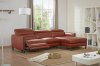 Nina Premium Power Motion Sectional Sofa in Ochre Leather - J&M