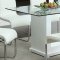 Eva Dining Set 7Pc CM3917T in White & Chrome