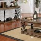 Yesenia 3Pc Coffee & End Table Set CM4184 in Rustic Natural Tone