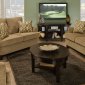 Camel Bark Fabric Modern Sofa & Loveseat Set w/Options