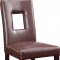 DG072DC-BR Dining Chair Set of 4 in Brown PU by Global