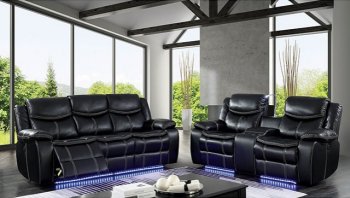 Sirius Power Motion Sofa CM6567 in Black Leatherette w/Options [FAS-CM6567-Sirius]