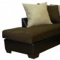 Java Fabric & Chocolate Bicast Contemporary Sectional Sofa