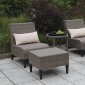 Vashira 5Pc Outdoor Patio Set CM-OT2549GY-5PK in Gray