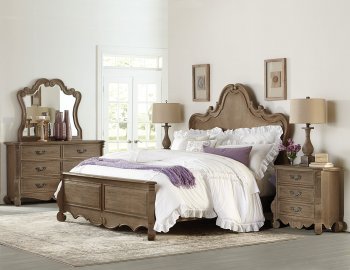 Chrysanthe Bedroom 1912 in Oak by Homelegance w/Options [HEBS-1912 Chrysanthe]