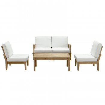 Marina Outdoor Patio Sofa 5Pc Set in Solid Wood by Modway [MWOUT-EEI-1477-Marina]