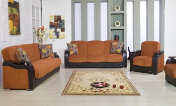 Mustard Fabric Living Room w/Sleeper Sofa [MNSB-Anabel-Mustard]