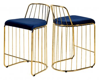 Gio Counter Height Stools 759 Set of 2 in Navy by Meridian [MRDC-759Navy Gio]