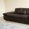 Ultra Modern 2 Pc Sofa & Loveseat Set in Brown Leather