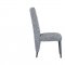 D12DC Dining Chair Set of 4 in White/Gray Velvet by Global