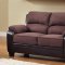 Ellie 9727 Sofa by Homelegance in Dark Brown w/Options