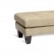 Haney Sectional Sofa w/Ottoman in Beige Microfiber