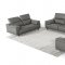 Wolford Sofa Set 3Pc in Grey Half Leather by VIG