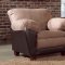 Two-Tone Mocha Transitional Living Room w/Pillow Top Seating