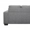 U801 Sofa & Loveseat Set Dark Gray Fabric by Global w/Options