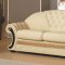 Cleopatra Sofa Set 3Pc in Beige Half Leather by VIG