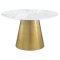 Ambrose Dining Table 107600 White & Gold by Coaster w/Options