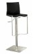 Black Vinyl Seat w/Stainless Base Set of 2 Swivel Barstools