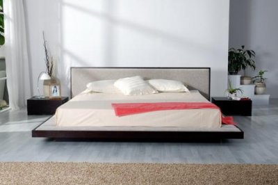 Wenge Finish Modern Bedroom Set w/Platform Bed