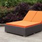 Dixie CM-OC2122 Outdoor Patio Chaise in Orange & Light Brown