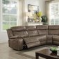 Page Power Motion Sectional CM6566 in Warm Gray Leather Match