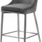 Karina Counter Stool 790 Set of 2 Grey Velvet Fabric - Meridian