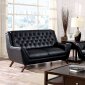 Leia Sofa CM6035BK in Black Bonded Leather Match w/Options