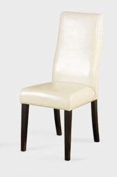 Cream Bycast Leather Set of 2 Modern Dining Chairs [ARDC-341-Cream]