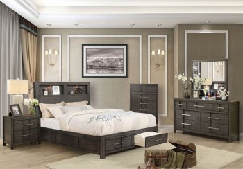 Karla 5Pc Bedroom Set CM7500GY in Gray w/Options [FABS-CM7500GY-Karla]