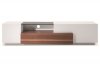 TV015 TV Stand in White Lacquer/Walnut by J&M Furniture