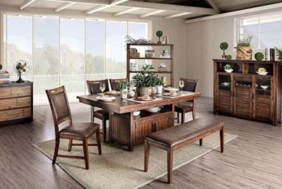 Wichita Dining Table CM3061T in Light Walnut w/Options