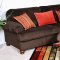 Viva Chocolate Fabric Contemporary 2Pc Sofa & Loveseat Set