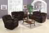 602991 Ajay Motion Loveseat in Chocolate by Coaster w/Options