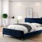 Barney 5Pc Bedroom Set CM7272NV in Navy Fabric w/Options